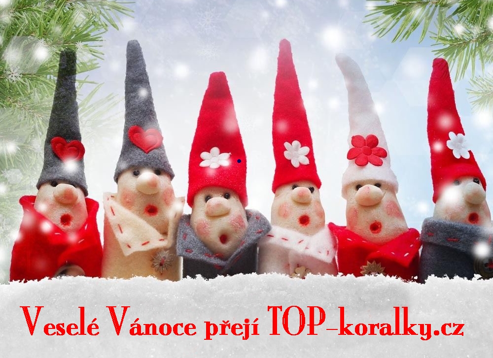 Veselé Vánoce přejí TOP-koralky.cz eshop s krystaly Swarovski